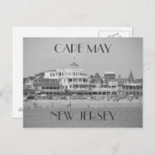 Cape May Black & White Postcard Postkarte (Vorne/Hinten)