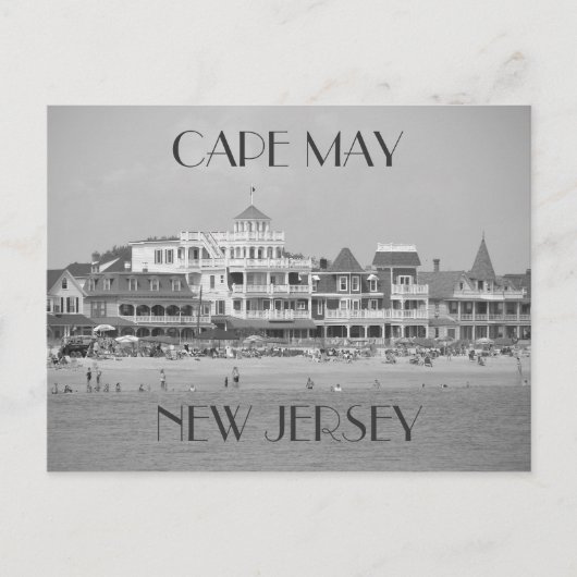 Cape May Black & White Postcard Postkarte (Vorderseite)