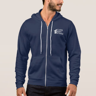 Cape May Bühne Pocket Logo Zip-Up Hoodie in Navy