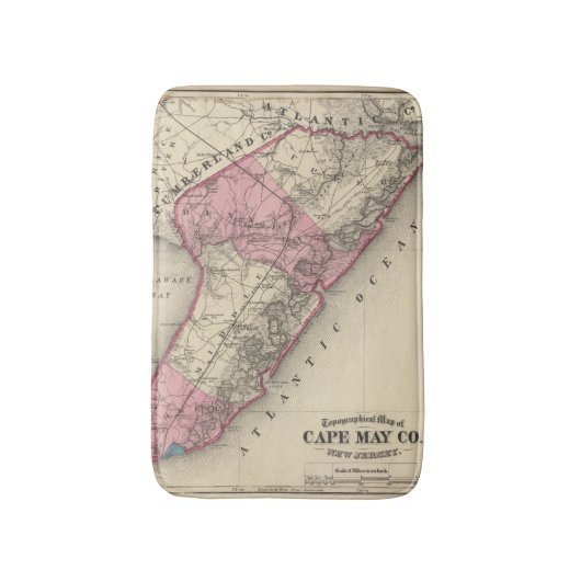 Cape May County, NJ Badematte (Vorderseite Vertikal)