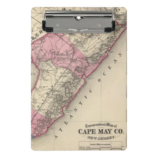 Cape May County, NJ Mini Klemmbrett (Vorderseite)