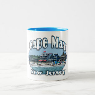 Cape May durch EKLEKTIX Sommer-Strand-Jersey-Gang Zweifarbige Tasse