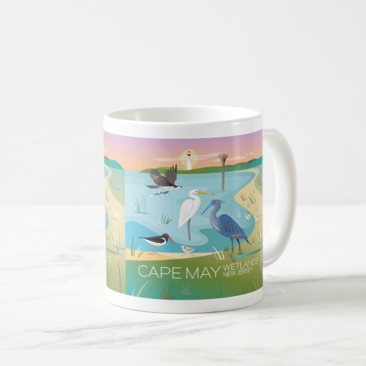 Cape May Feuchtgebiete 11oz oder 15oz Tasse (VorderseiteRechts)