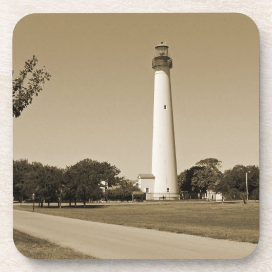Cape May Leuchtturm Getränkeuntersetzer (Vorderseite)