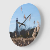 Cape May Leuchtturm Große Wanduhr (Winkel)