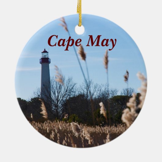 Cape May Leuchtturm Keramik Ornament (Hinten)