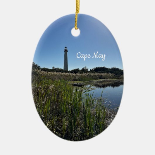 Cape May Leuchtturm-Ornament Keramik Ornament (Vorne)