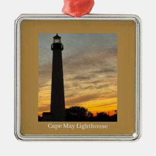 Cape May Leuchtturm Sonnenuntergang Ornament  Aus Metall