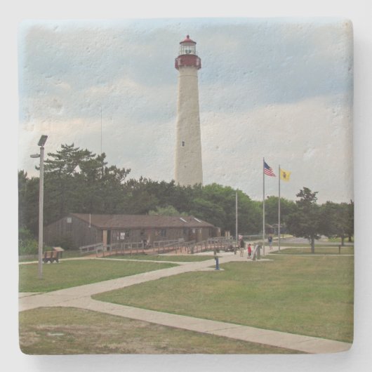 Cape May Leuchtturm Steinuntersetzer (Vorderseite)