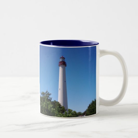 Cape May Leuchtturm-Tasse Zweifarbige Tasse (Rechts)