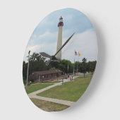 Cape May Lighhouse Große Wanduhr (Winkel)