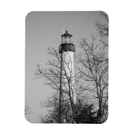 Cape May Light b/w Magnet (Vertikal)