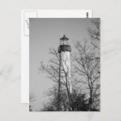 Cape May Light b/w Postkarte (Vorne/Hinten)