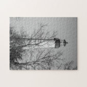 Cape May Light b/w Puzzle (Horizontal)