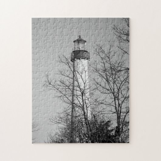 Cape May Light b/w Puzzle (Vertikal)