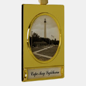 Cape May Lighthouse Banner-Ornament Gold (Rechts)