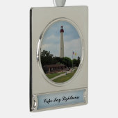 Cape May Lighthouse Banner-Ornament Silber (Rechts)