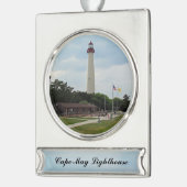 Cape May Lighthouse Banner-Ornament Silber (Links)