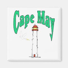 Cape May Lighthouse Cartoon Magnet