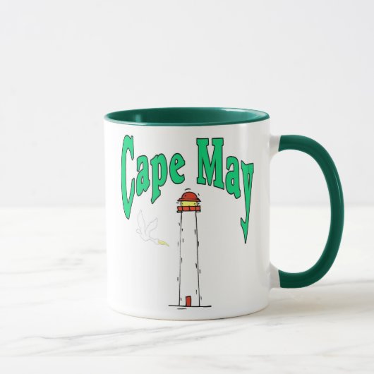 Cape May Lighthouse Cartoon Tasse (Rechts)