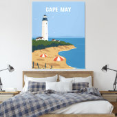 Cape May Lighthouse Leinwanddruck (Insitu (Schlafzimmer))