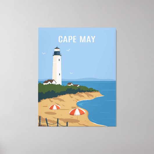 Cape May Lighthouse Leinwanddruck (Vorderseite)
