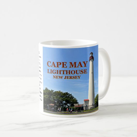 Cape May Lighthouse, New Jersey Tasse (VorderseiteRechts)