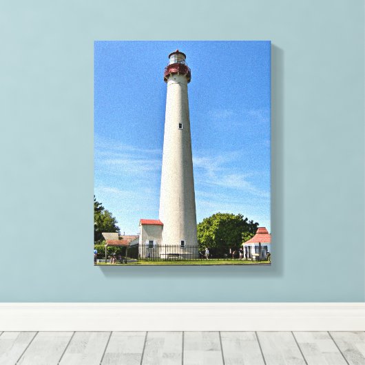 Cape May Lighthouse, New Jersey Wrapped Canvas Leinwanddruck (Insitu (Holzboden))