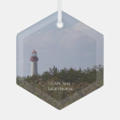 Cape May Lighthouse Ornament Aus Glas (Vorderseite)