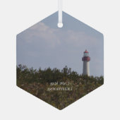 Cape May Lighthouse Ornament Aus Glas (Rückseite)