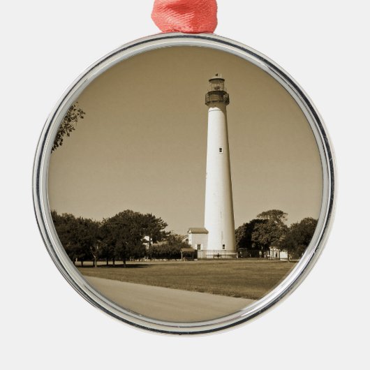 Cape May Lighthouse Ornament Aus Metall (Vorne)