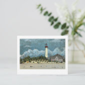 Cape May Lighthouse Painting, New Jersey Postkarte (Stehend Vorderseite)