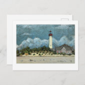 Cape May Lighthouse Painting, New Jersey Postkarte (Vorne/Hinten)