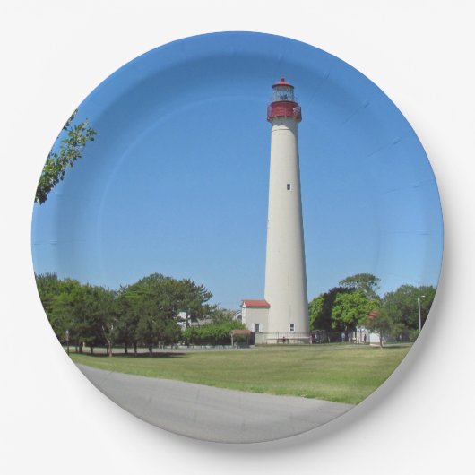 Cape May Lighthouse Pappteller (Vorderseite)