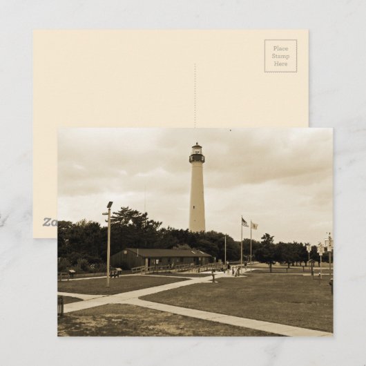 Cape May Lighthouse Postkarte (Vorne/Hinten)