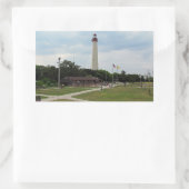 Cape May Lighthouse Rechteckiger Aufkleber (Tasche)