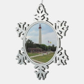 Cape May Lighthouse Schneeflocken Zinn-Ornament (Rechts)
