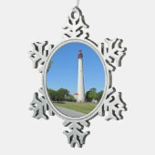 Cape May Lighthouse Schneeflocken Zinn-Ornament (Rechts)
