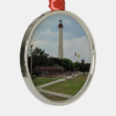 Cape May Lighthouse Silbernes Ornament (Rechts)