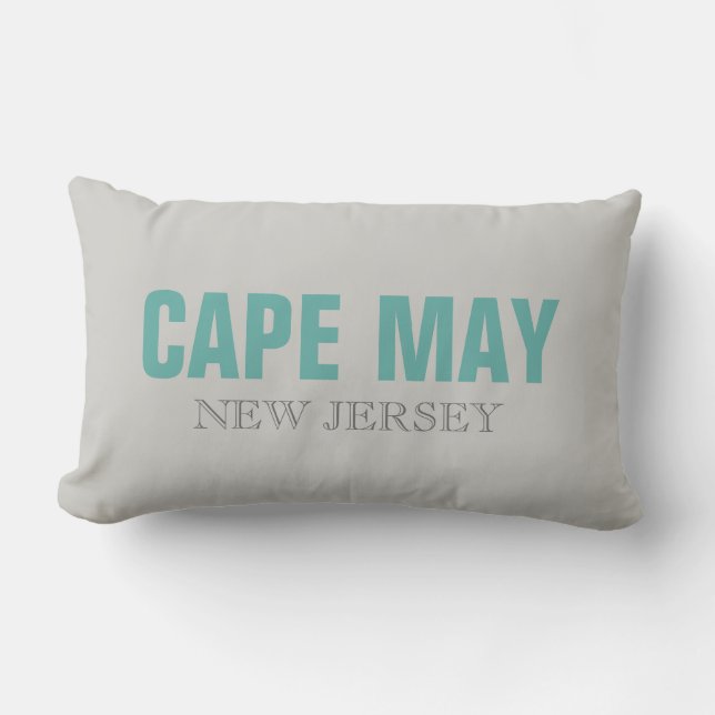 Cape May New Jersey Beach Throw Kissen (Vorderseite)