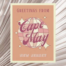 Cape May New Jersey Disco Retro Vintage Postkarte