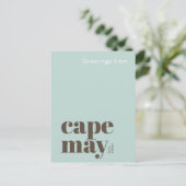Cape May New Jersey moderner Urlaub Postkarte (Stehend Vorderseite)