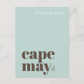 Cape May New Jersey moderner Urlaub Postkarte (Vorderseite)