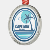 Cape May New Jersey Palm Tree Birds Ornament Aus Metall (Links)