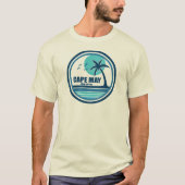 Cape May New Jersey Palm Tree Birds T-Shirt (Vorderseite)