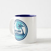 Cape May New Jersey Palm Tree Birds Zweifarbige Tasse (Vorderseite Links)
