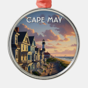 Cape May New Jersey Reise-Postkarte Ornament Aus Metall