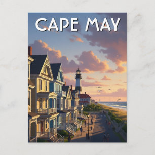 Cape May New Jersey Reise-Postkarte Postkarte