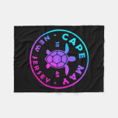 Cape May New Jersey Sea Turtle Tie Dye Vacation  Fleecedecke (Vorderseite (Horizontal))