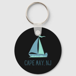 Cape May New Jersey Segeln Segelboot Strand Schlüsselanhänger